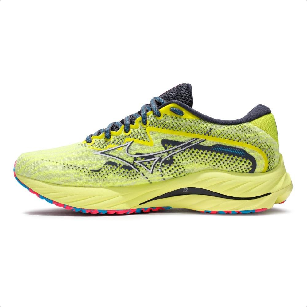 Tênis Mizuno Wave Rider 27 Masculino Amarelo/Chumbo 2