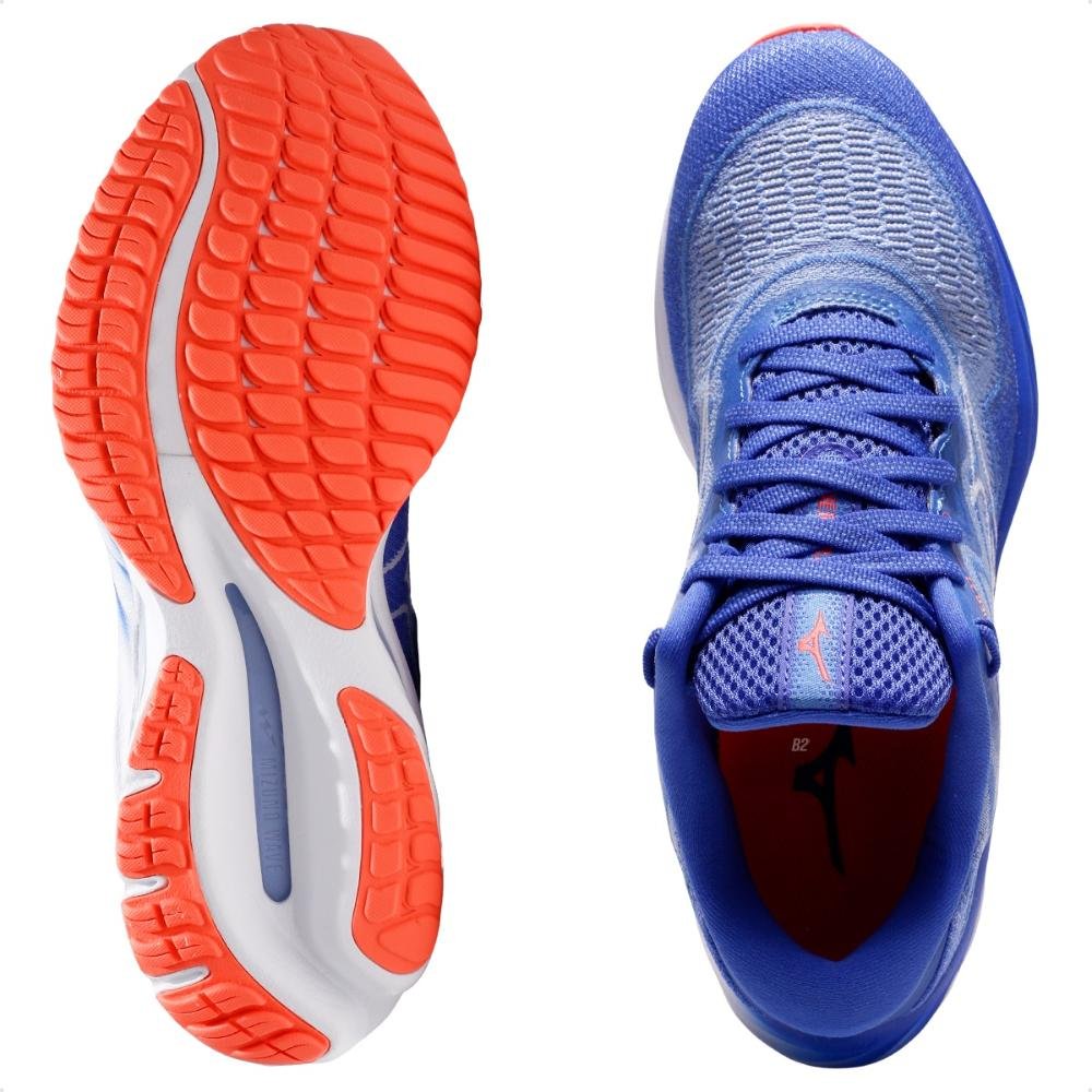 Tênis Mizuno Wave Rider 27 SSW Feminino Azul/Branco 6