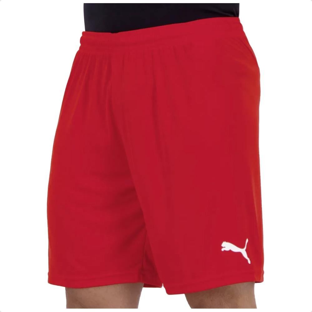 Bermuda Puma Liga Masculina Vermelho/Branco 1