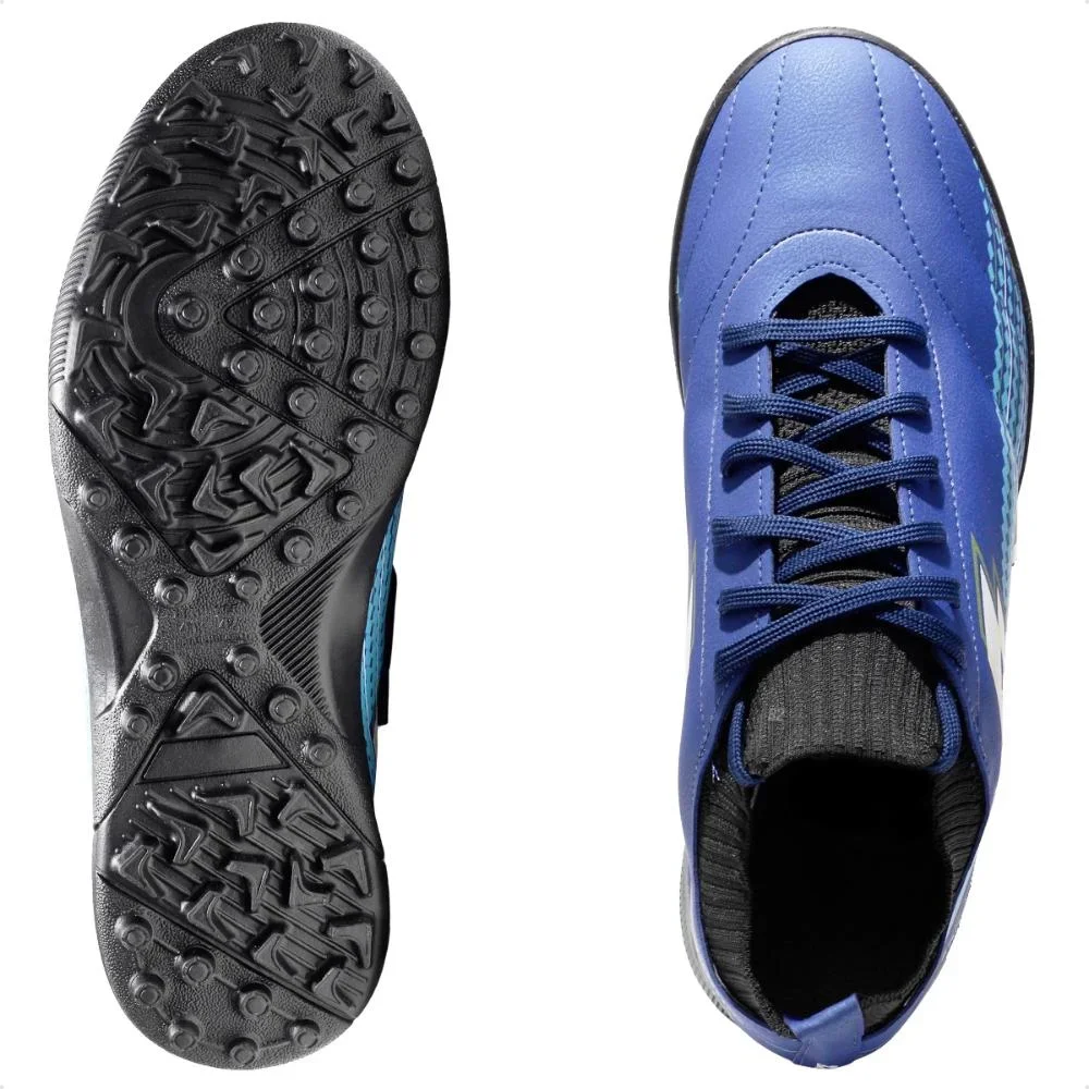 Chuteira Society Lotto Solista Supernova Masculina Azul Marinho 2