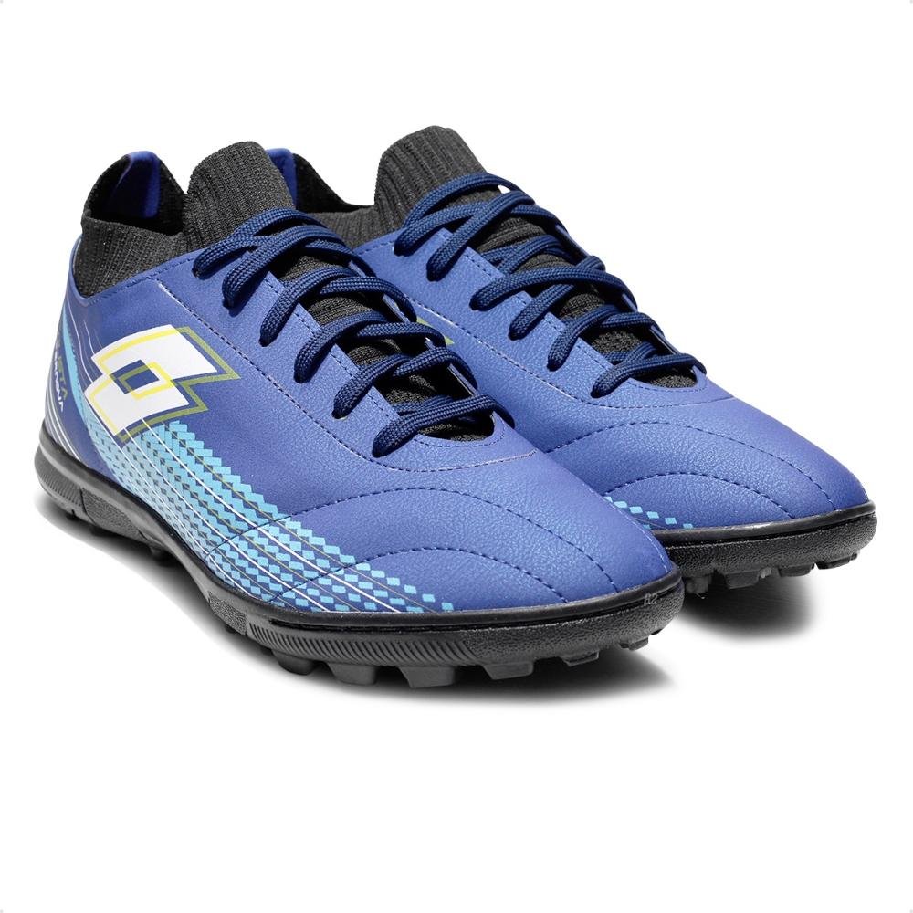 Chuteira Society Lotto Solista Supernova Masculina Azul Marinho 4