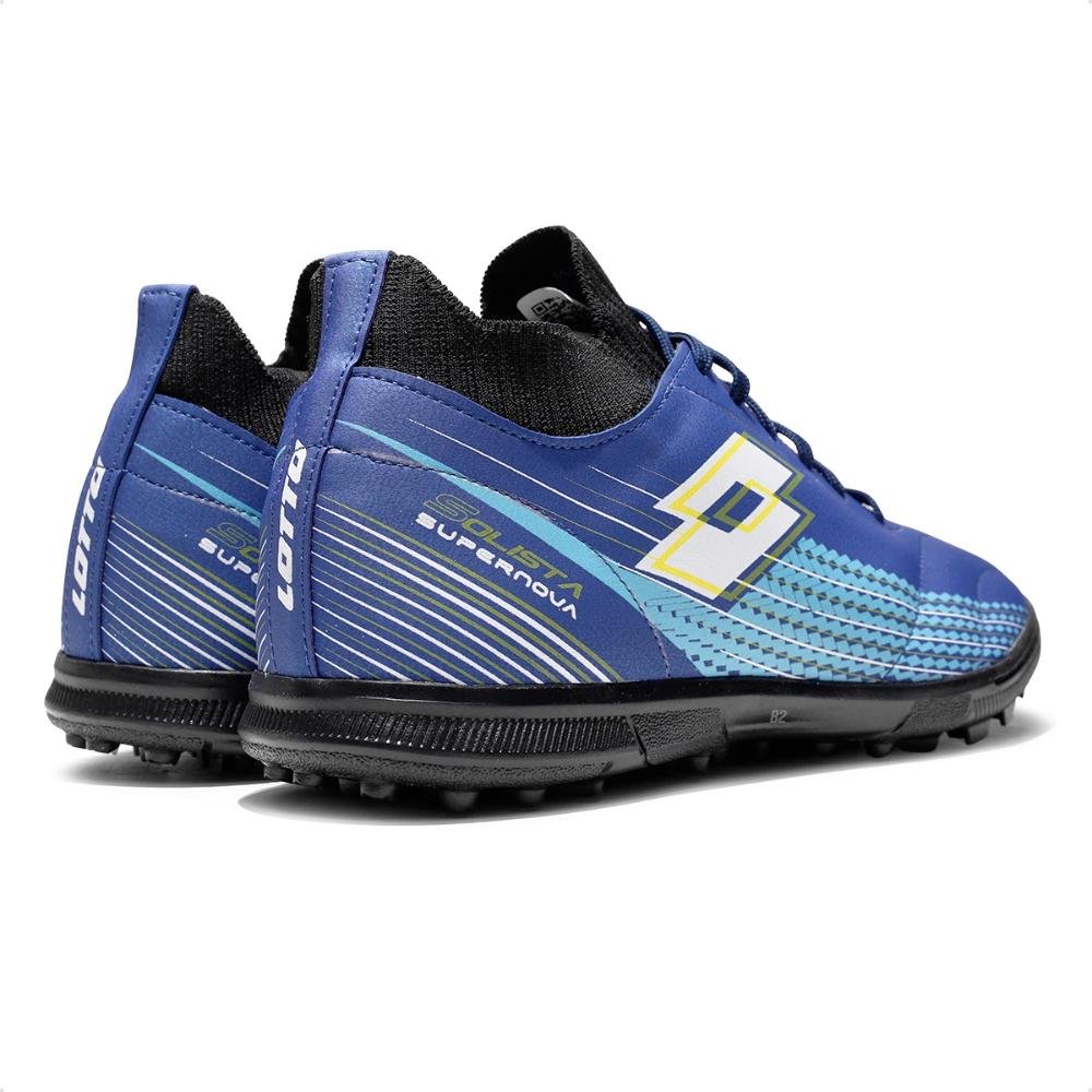 Chuteira Society Lotto Solista Supernova Masculina Azul Marinho 6
