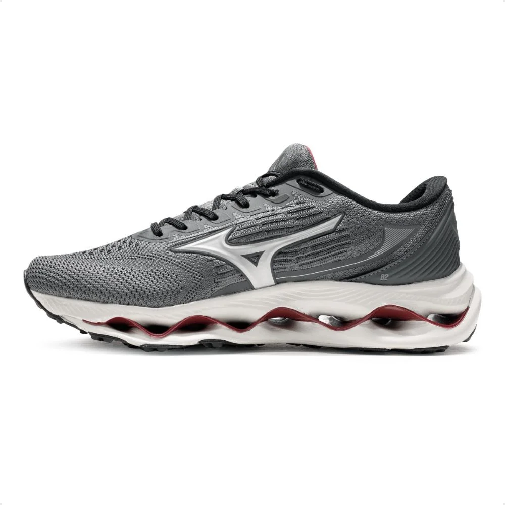 Tênis Mizuno Wave Legend 4 Masculino Chumbo/Vermelho 2