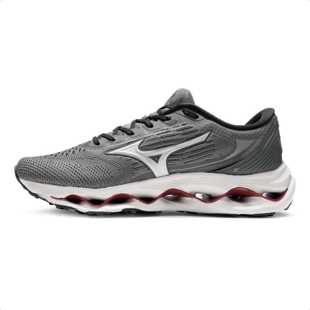 Tênis Mizuno Wave Legend 4 Masculino Chumbo/Vermelho 2