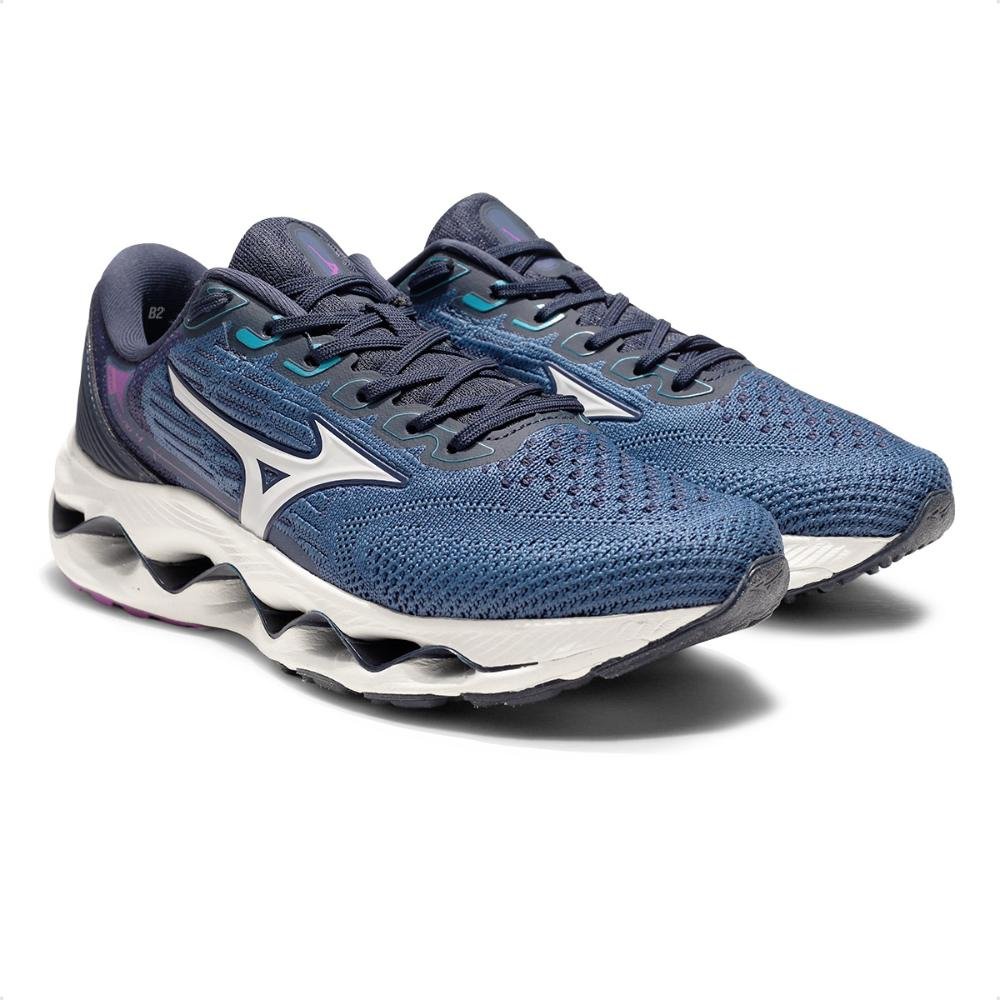 Tênis Mizuno Wave Legend 4 Feminino Marinho/Lilás 3