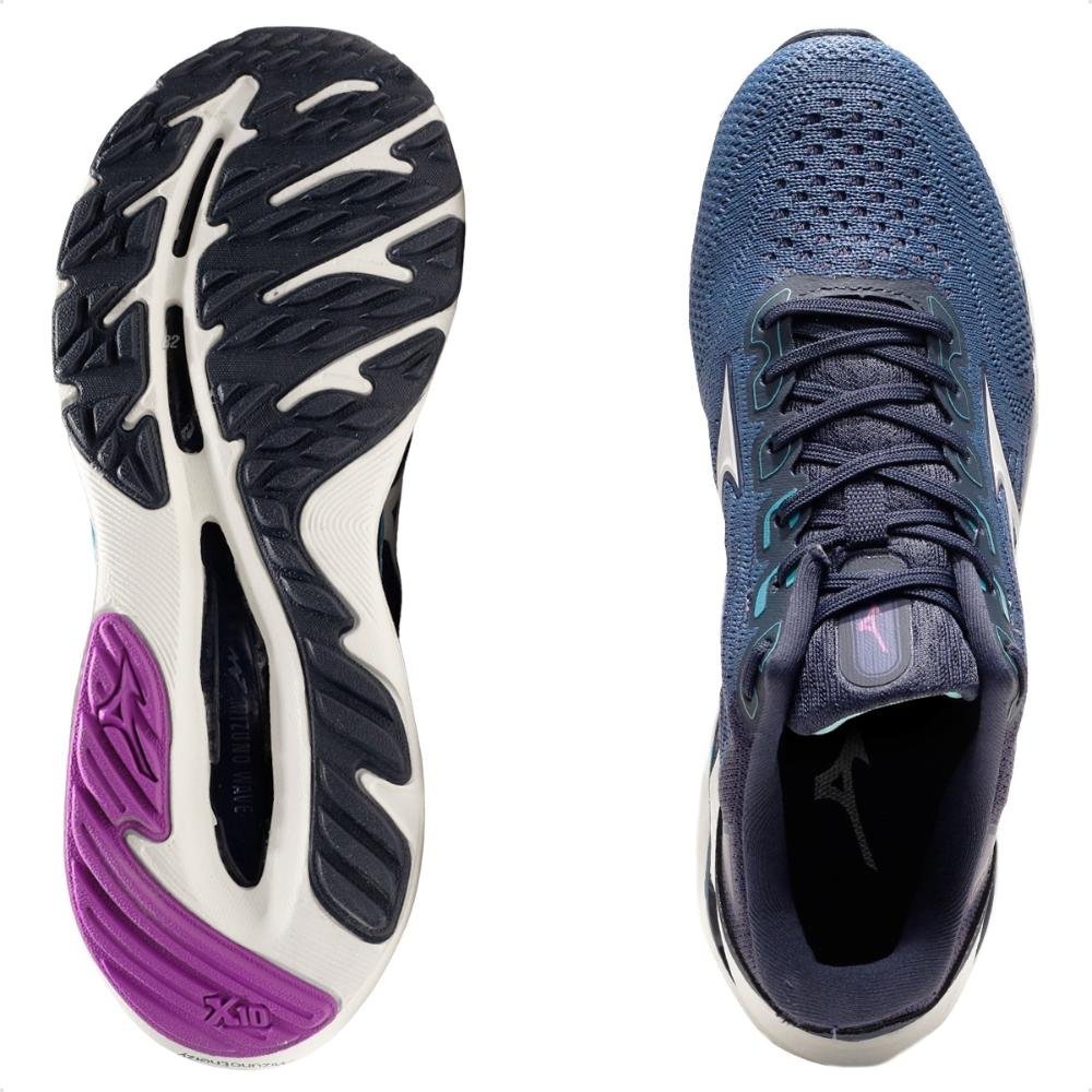 Tênis Mizuno Wave Legend 4 Feminino Marinho/Lilás 6