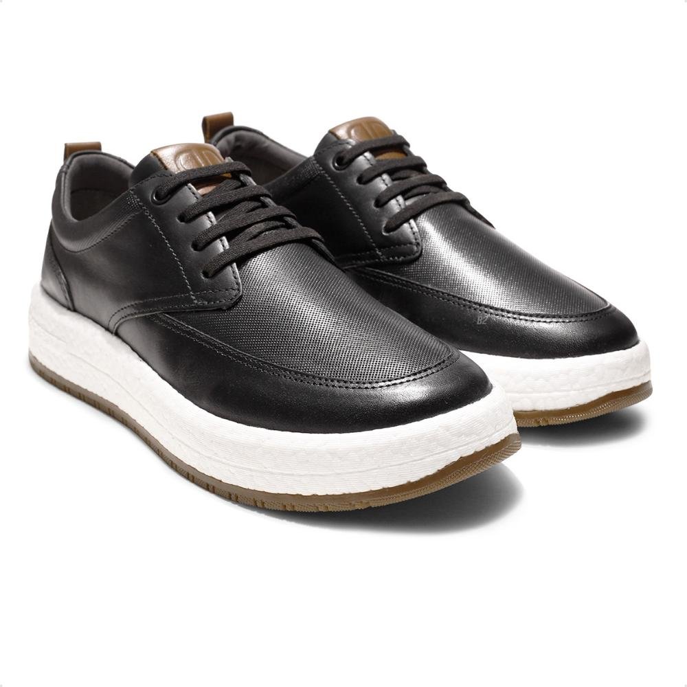 Sapatênis Democrata Drake Pulse Casual Masculino Preto/Marrom 3