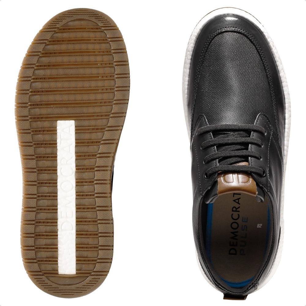 Sapatênis Democrata Drake Pulse Casual Masculino Preto/Marrom 6