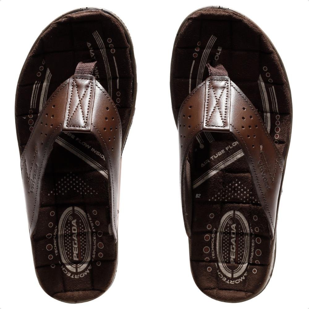 Chinelo Pegada Casual Masculino Marrom 7