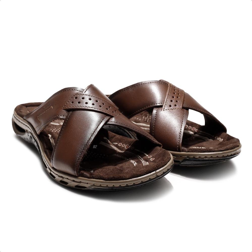 Chinelo Pegada Tiras Masculino Marrom Tabaco 3