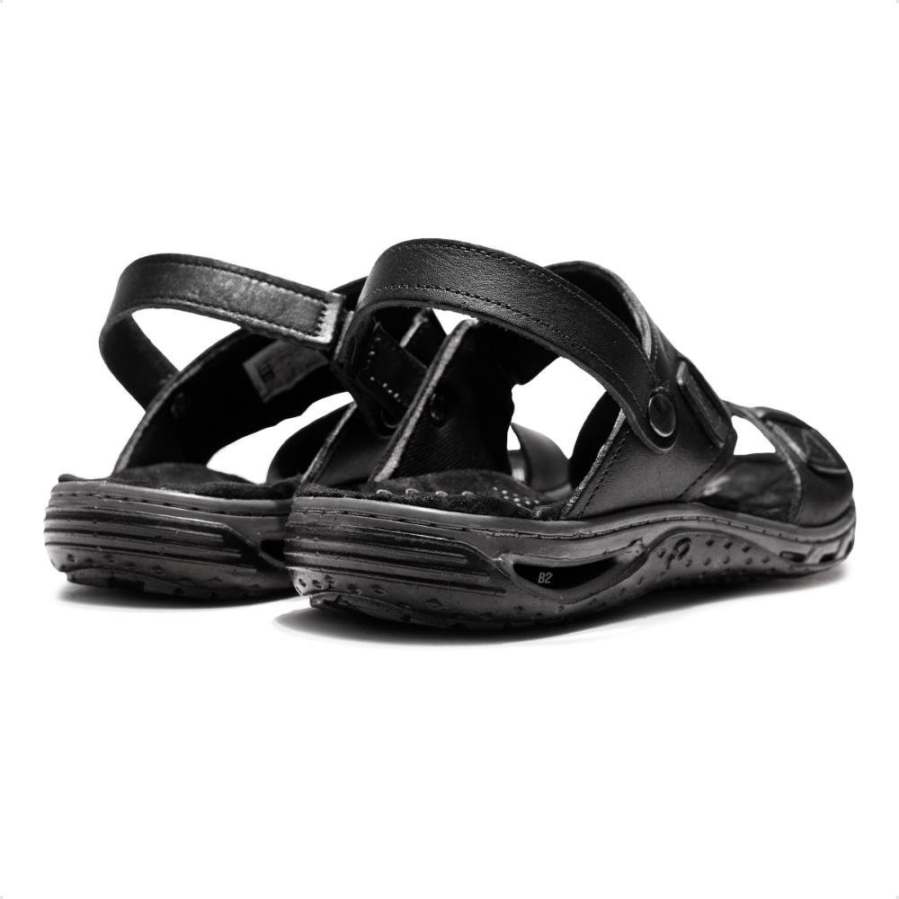 Sandália Pegada Tiras Masculina Preto 5