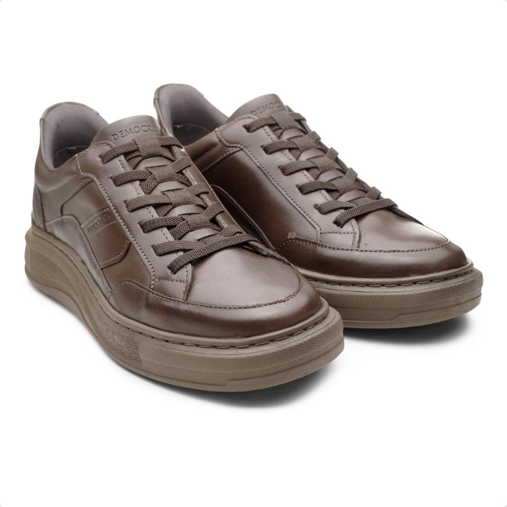 Sapatênis Democrata Pace Calce Fácil Casual Masculino Marrom 3