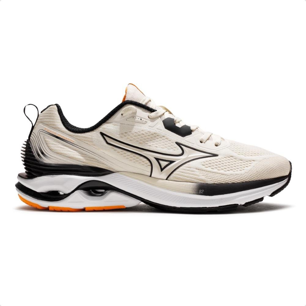Tênis Mizuno Wave Dynasty 7 Masculino Bege/Preto 1