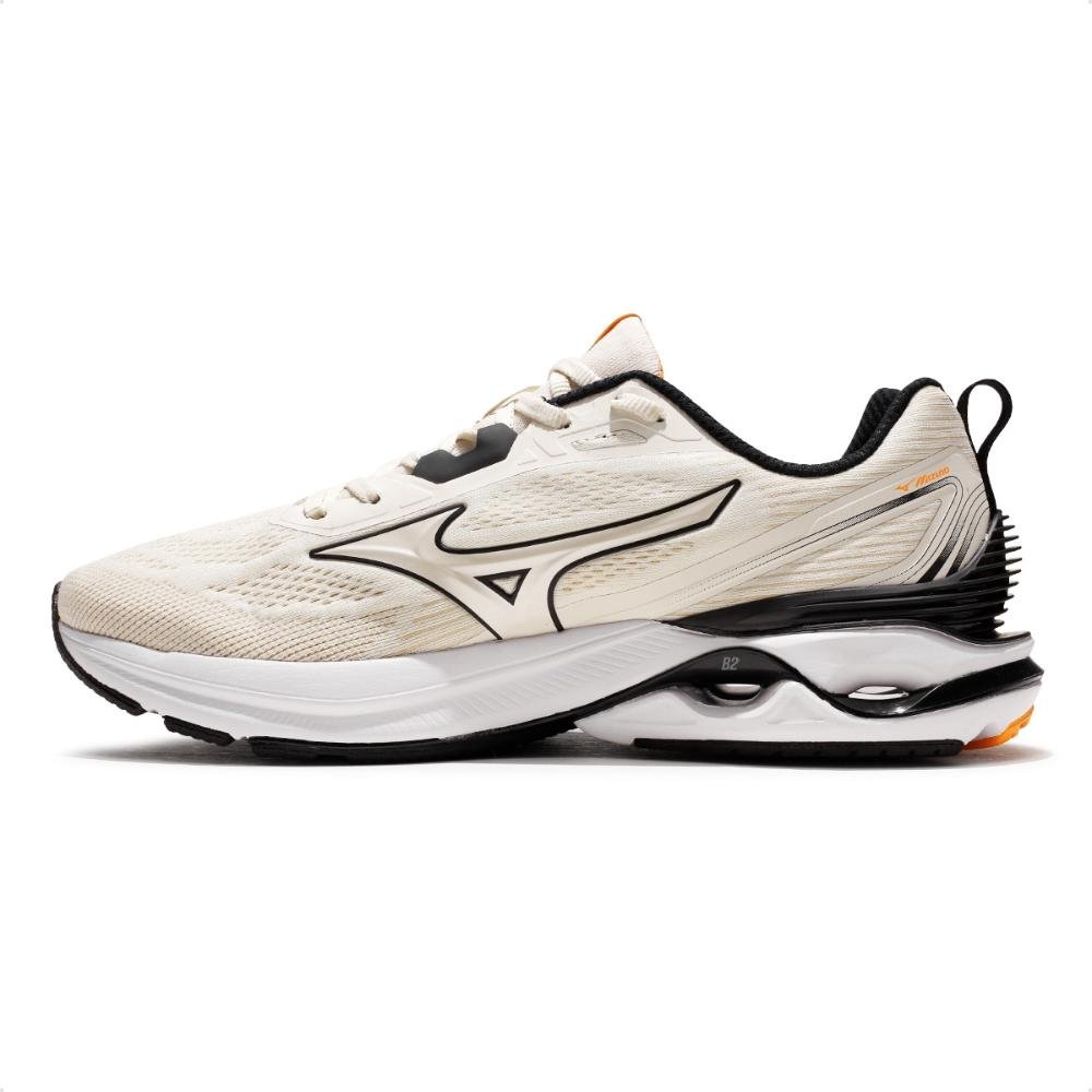 Tênis Mizuno Wave Dynasty 7 Masculino Bege/Preto 2