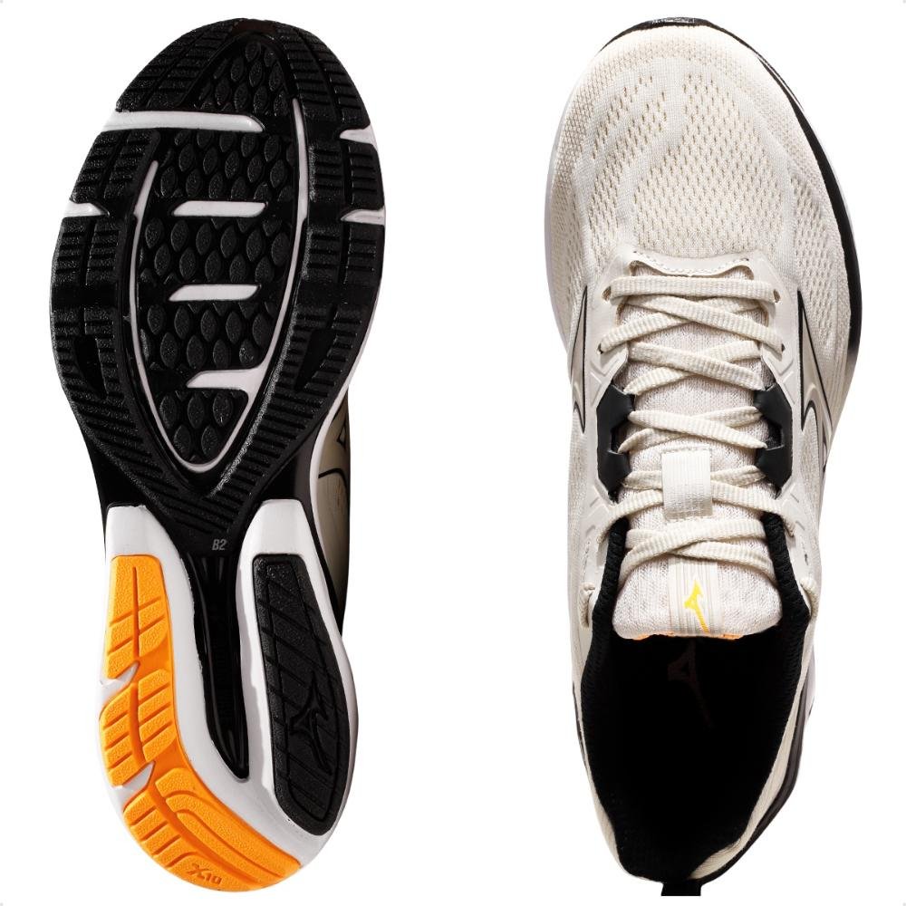 Tênis Mizuno Wave Dynasty 7 Masculino Bege/Preto 6