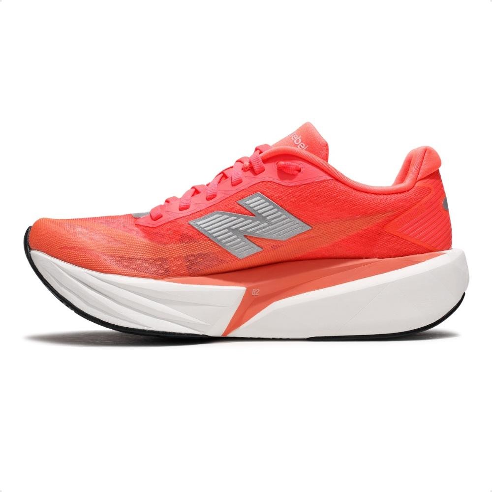 Tenis New Balance Fuelcell Rebel V5 Feminino Vermelho/Laranja 2