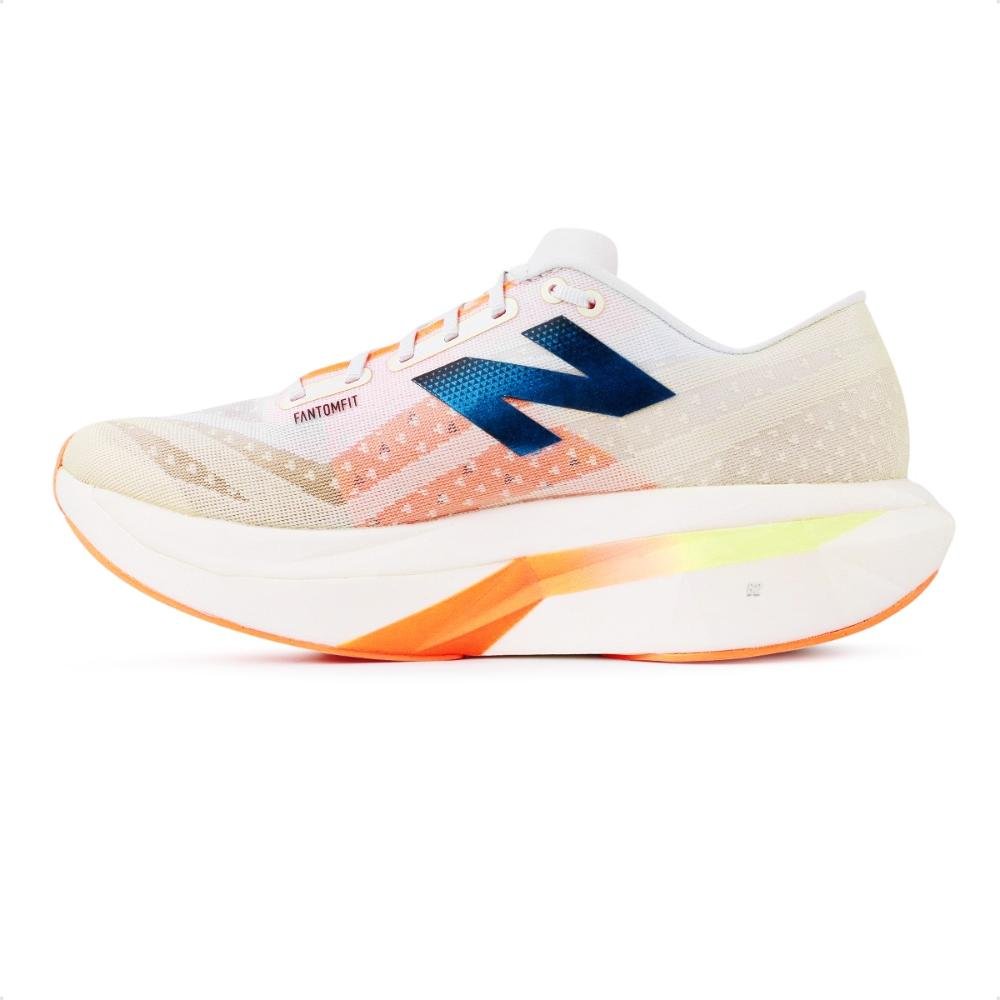 Tenis New Balance Fuelcell Supercomp Elite V4 Feminino Bege/Laranja 2