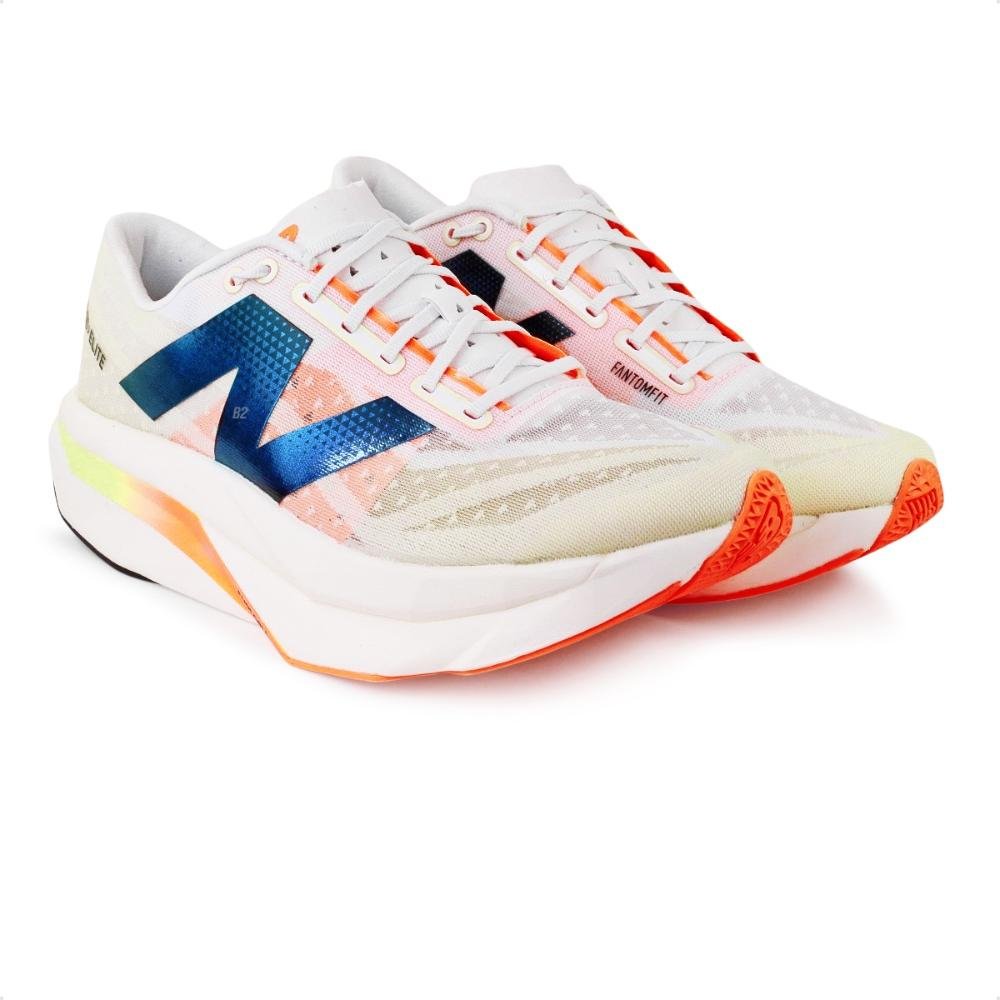 Tenis New Balance Fuelcell Supercomp Elite V4 Feminino Bege/Laranja 3
