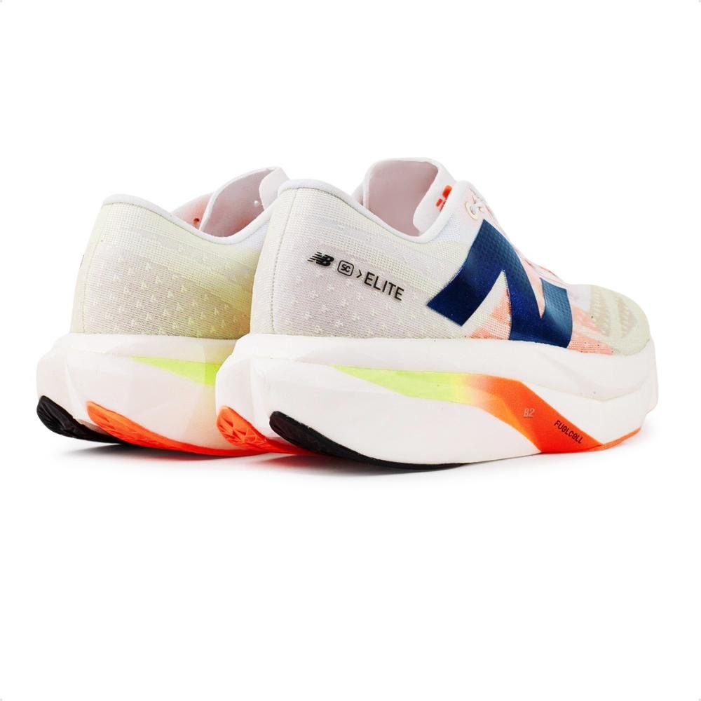 Tenis New Balance Fuelcell Supercomp Elite V4 Feminino Bege/Laranja 5