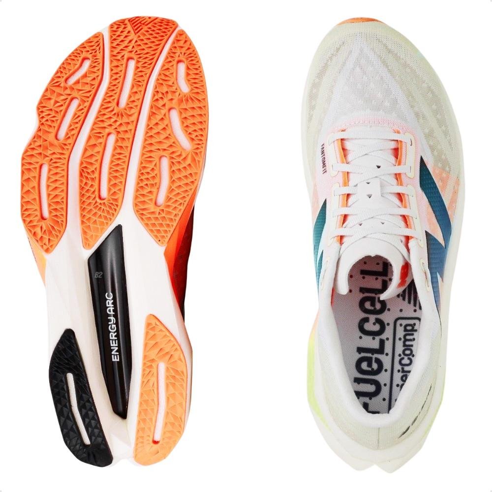 Tenis New Balance Fuelcell Supercomp Elite V4 Feminino Bege/Laranja 6