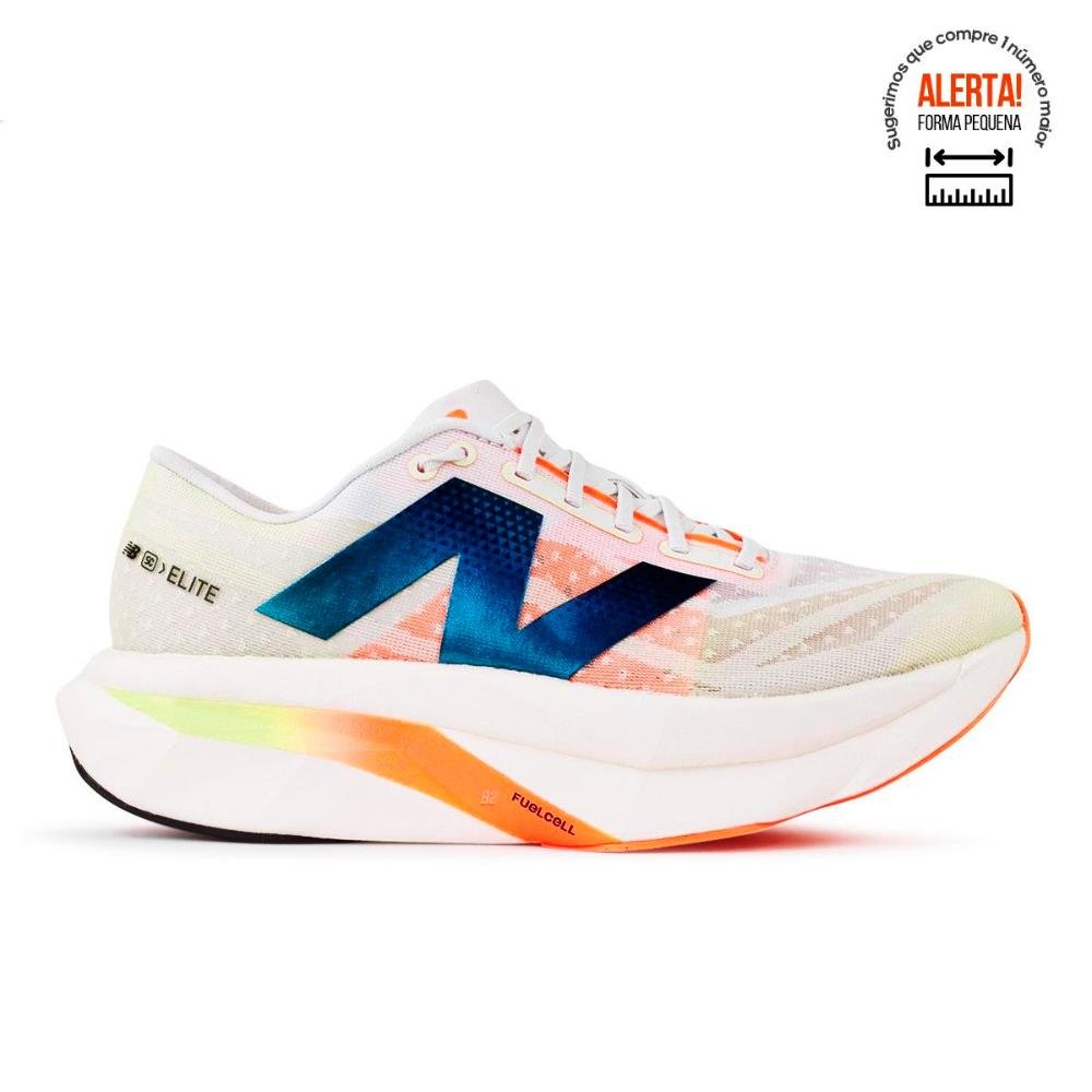 Tenis New Balance Fuelcell Supercomp Elite V4 Masculino Bege/Laranja 1