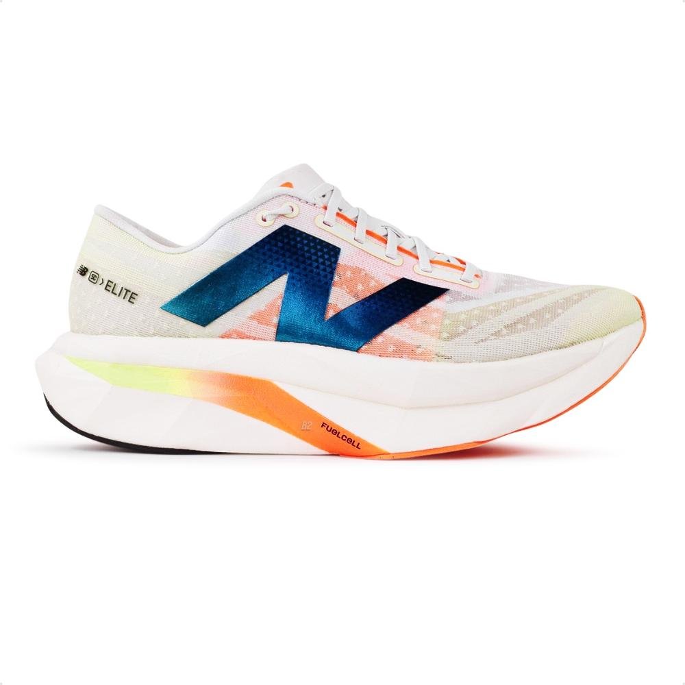 Tenis New Balance Fuelcell Supercomp Elite V4 Masculino Bege/Laranja 2