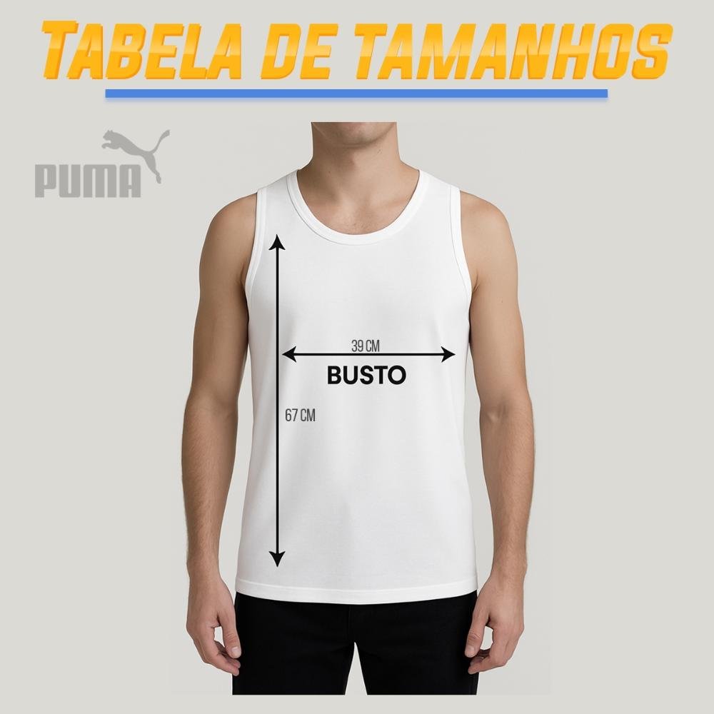 Camiseta Regata Puma Essentials Masculina Preto/Branco 3
