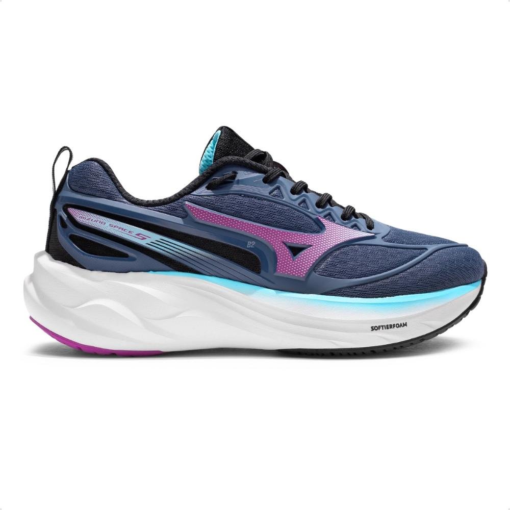 Mizuno JAPAN TEAM SPIRITS TWIN Lサイズ Tênis Mizuno Space 5 Feminino Azul Marinho/Lilás