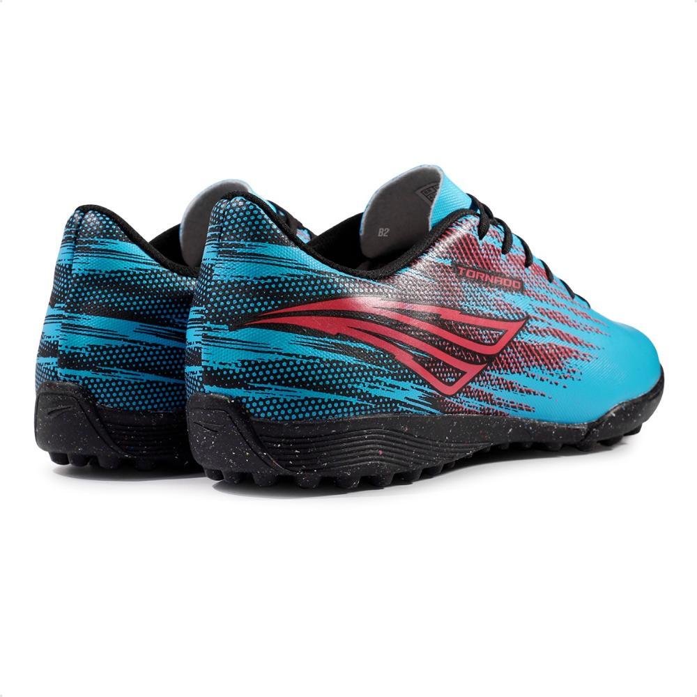 Chuteira Society Penalty Tornado Masculina Azul/Coral 5