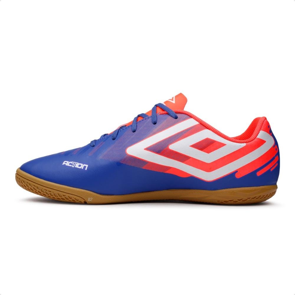 Chuteira Futsal Umbro Action Masculino Azul/Vermelho 2