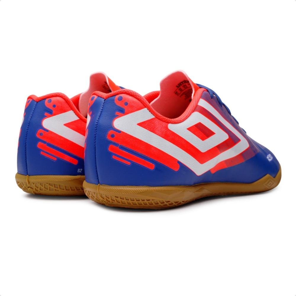 Chuteira Futsal Umbro Action Masculino Azul/Vermelho 5