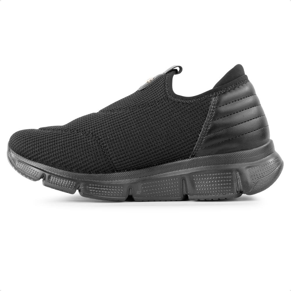 Tênis Comfortflex Knit Slip On Feminino Preto/Preto 2