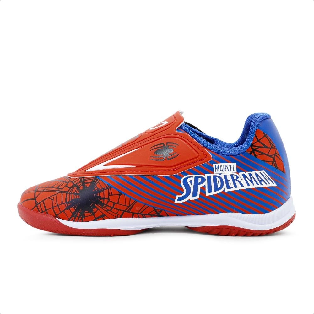 Chuteira Futsal Dray  Original Sem Cadarço Infantil  Azul/Vermelho 2