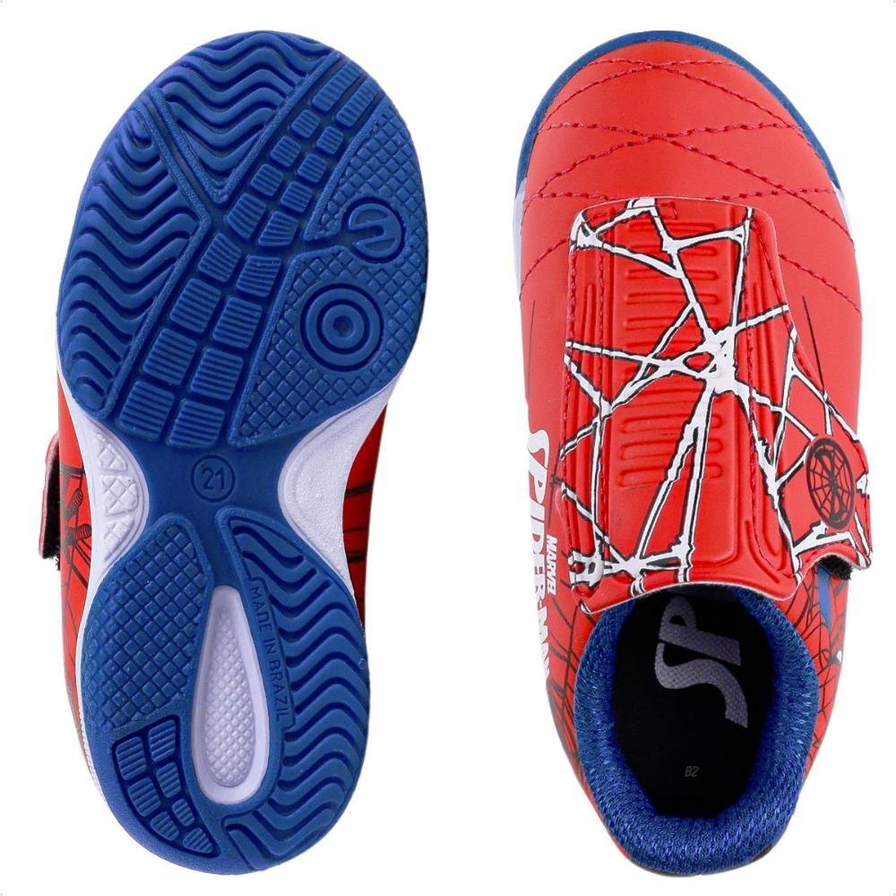 Chuteira Futsal Dray Original Sem Cadarço Infantil Vermelho/Azul 6