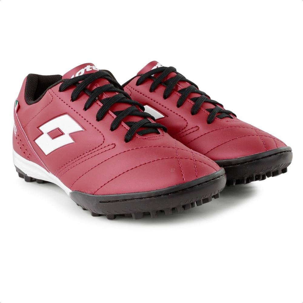 Chuteira Society Lotto Stadio Classic B700 Masculina Vinho/Branco