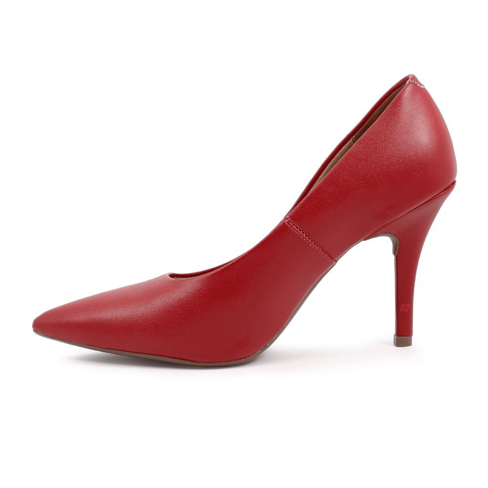 Scarpin Vizzano Salto Alto Bico Fino Feminino Vermelho 1