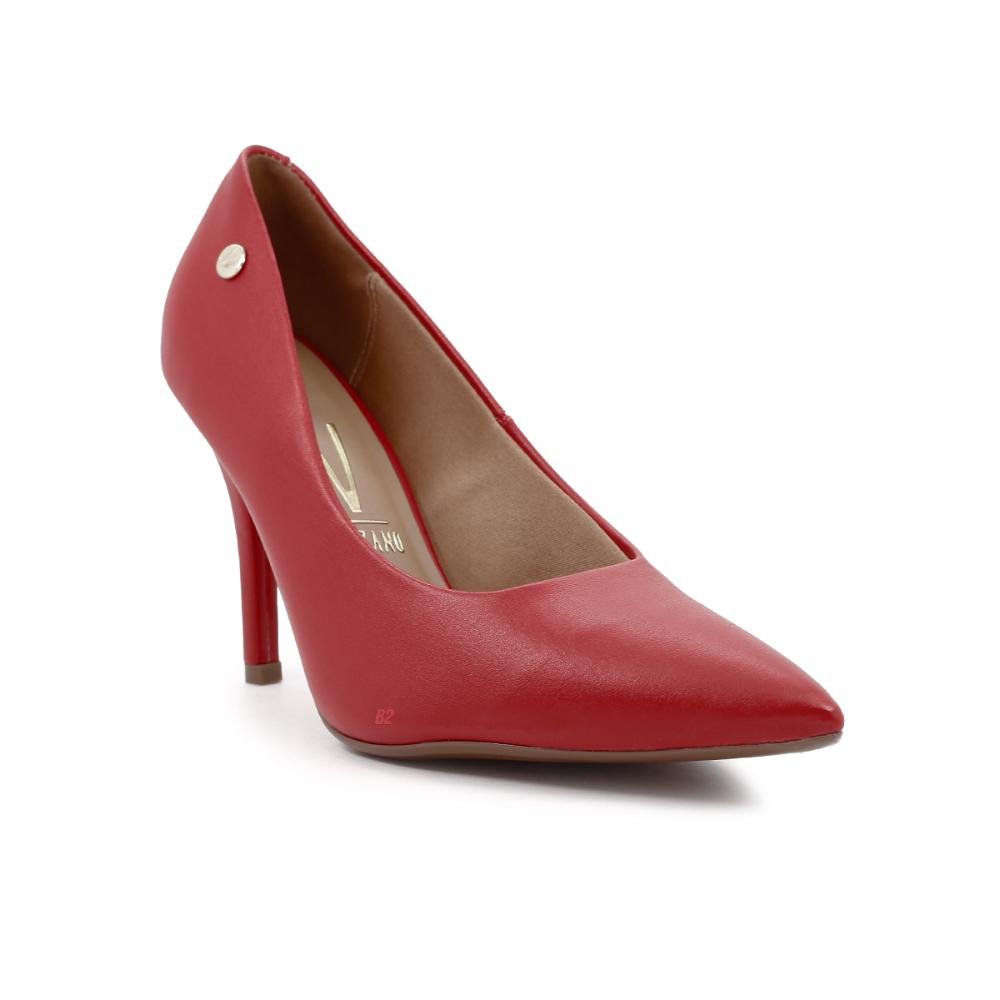 Scarpin Vizzano Salto Alto Bico Fino Feminino Vermelho 2