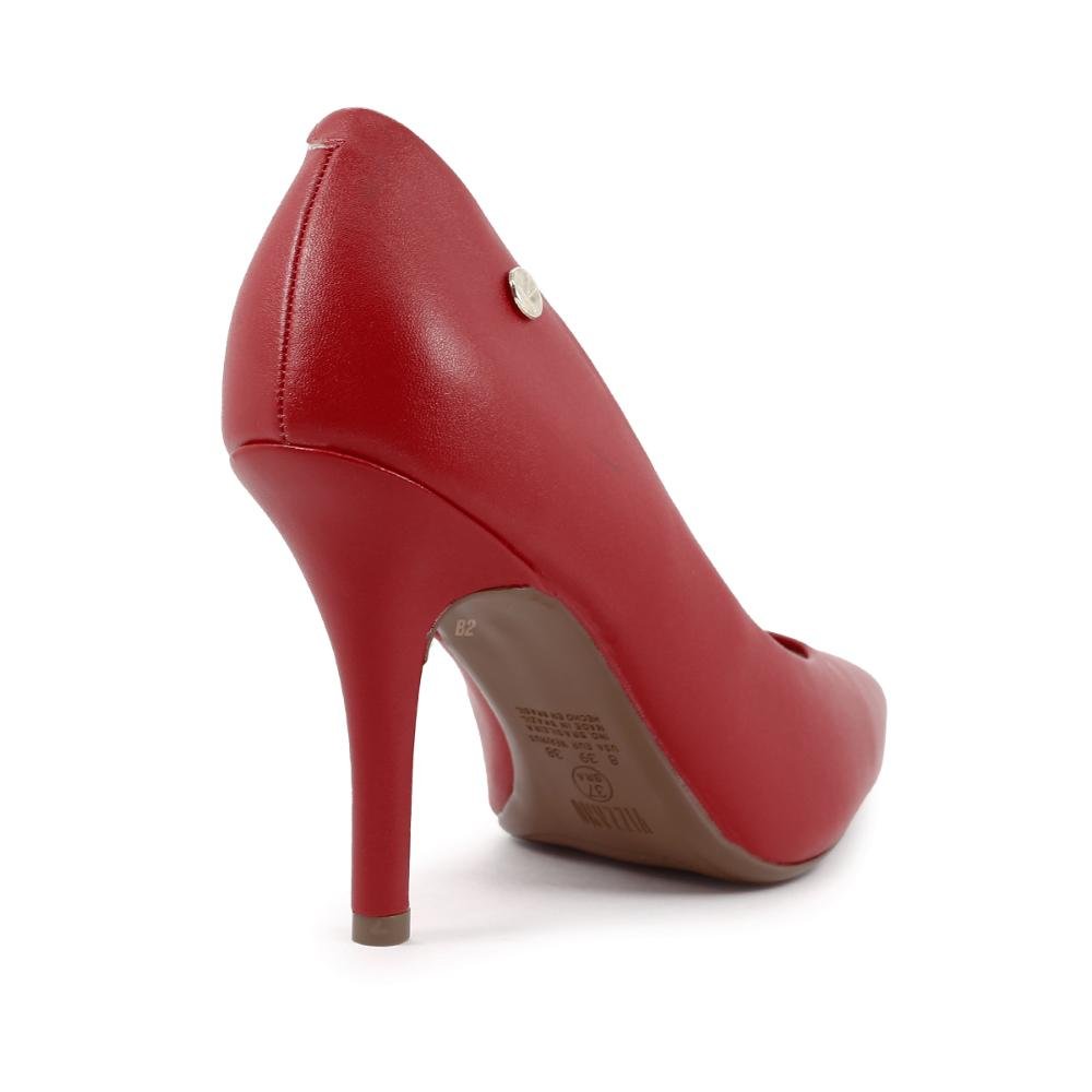 Scarpin Vizzano Salto Alto Bico Fino Feminino Vermelho 3