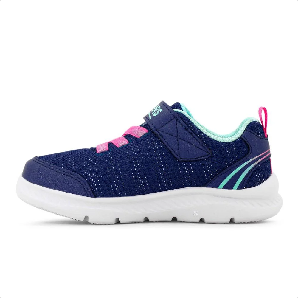 Tênis Skechers Comfy Flex 2.0 Infantil Azul Marinho/Rosa 2