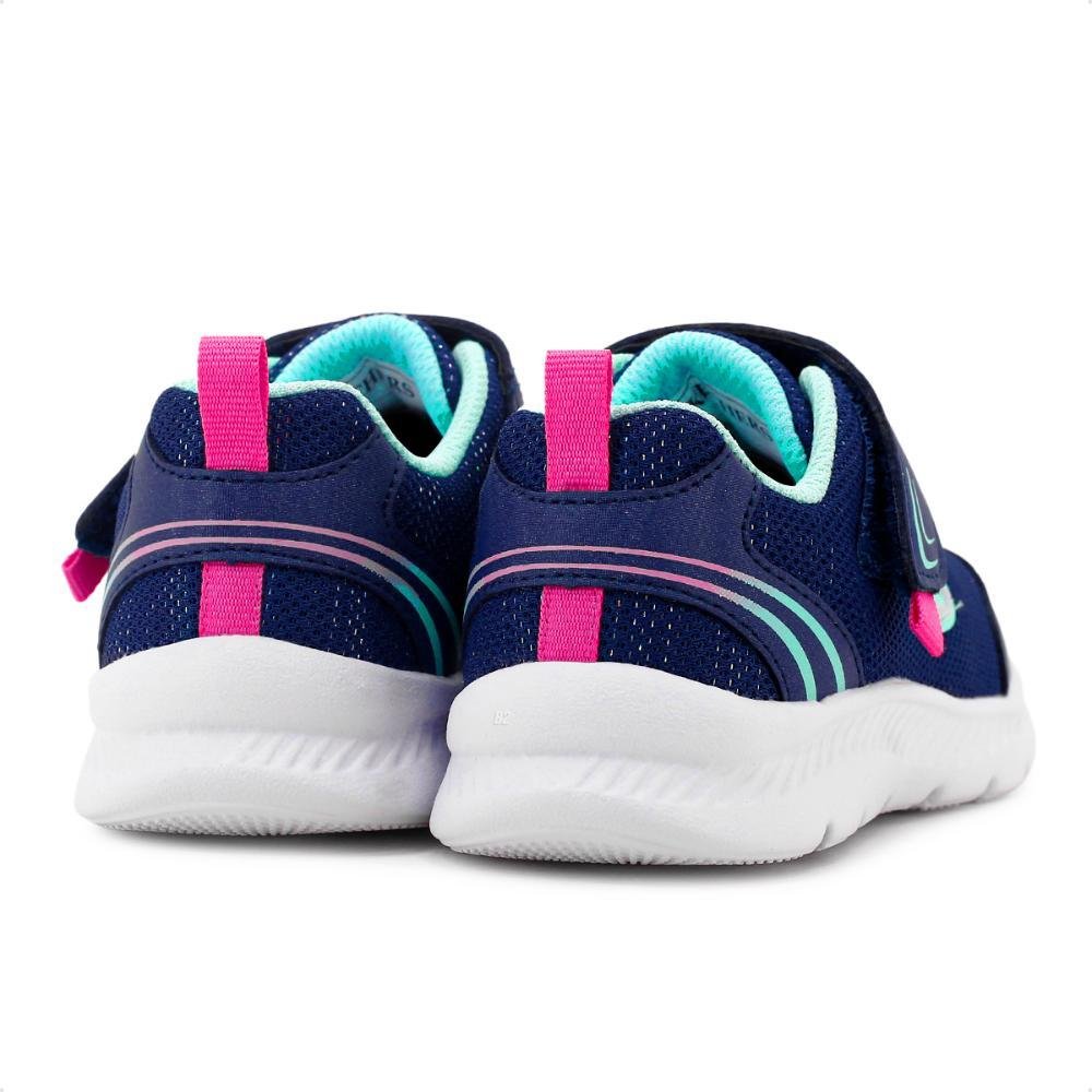 Tênis Skechers Comfy Flex 2.0 Infantil Azul Marinho/Rosa 3