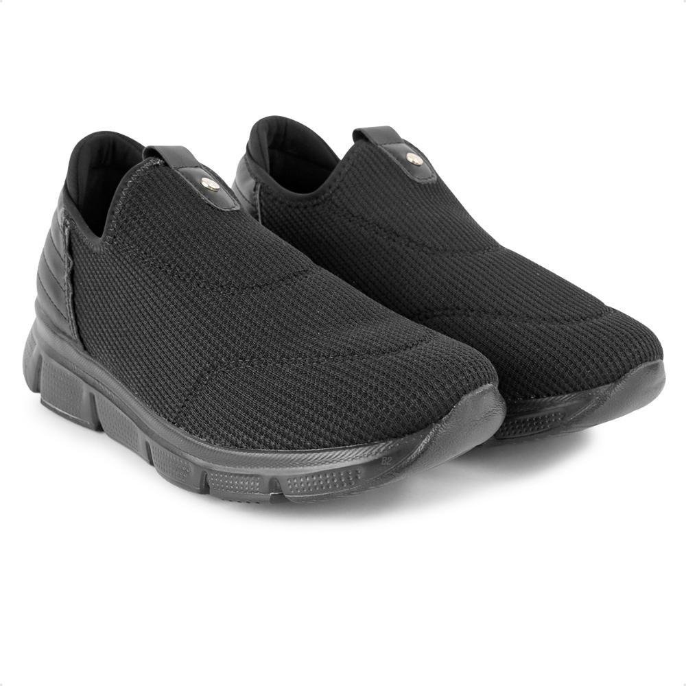 Tênis Comfortflex Knit Slip On Feminino Preto 3
