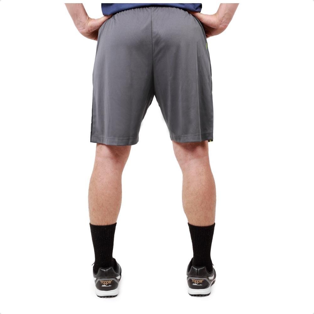 Calção Topper Futebol Dominator Novo Masculino Cinza 2