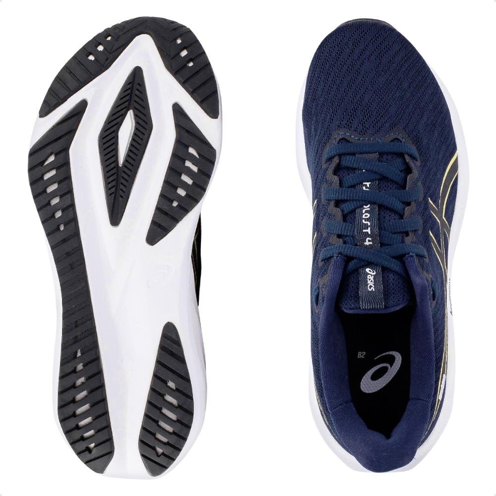 Tênis Asics Versablast 4 Feminino Azul Marinho/Dourado 5