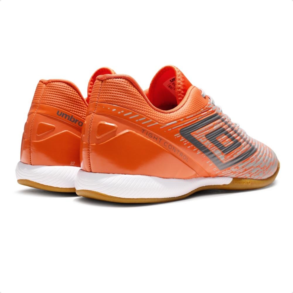 Chuteira Futsal Umbro Gravity Masculino Cinza/Laranja 5