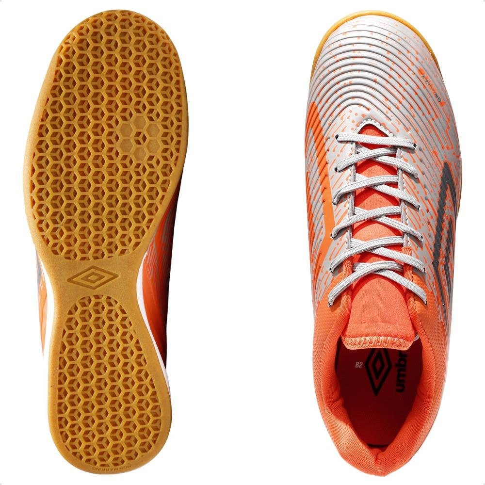 Chuteira Futsal Umbro Gravity Masculino Cinza/Laranja 6
