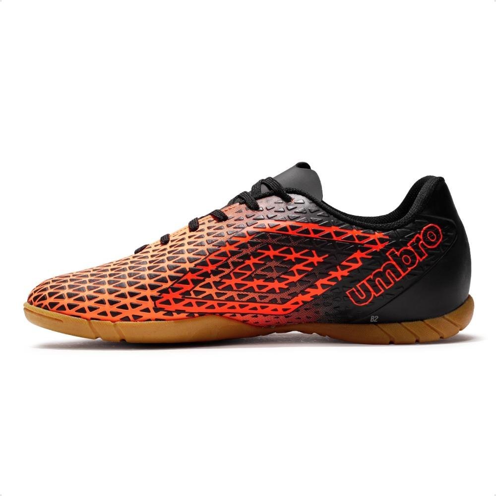 Chuteira Futsal Umbro Mutant Masculino Laranja/Preto 2