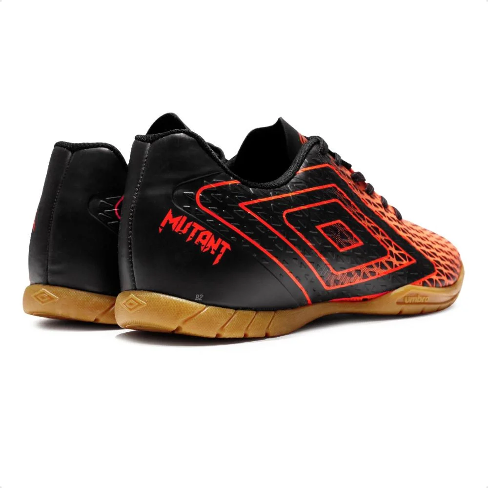 Chuteira Futsal Umbro Mutant Masculino Laranja/Preto 5