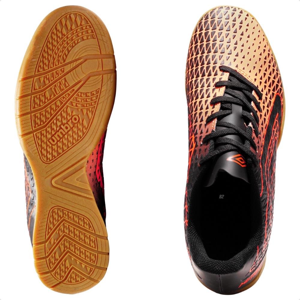 Chuteira Futsal Umbro Mutant Masculino Laranja/Preto 6