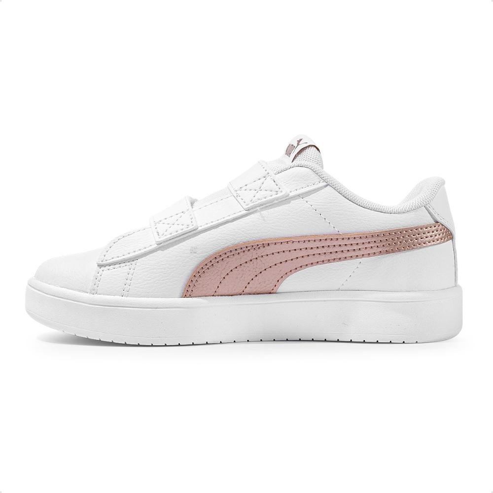 Tênis Puma Rickie Classic V Infantil Branco/Rosê 2