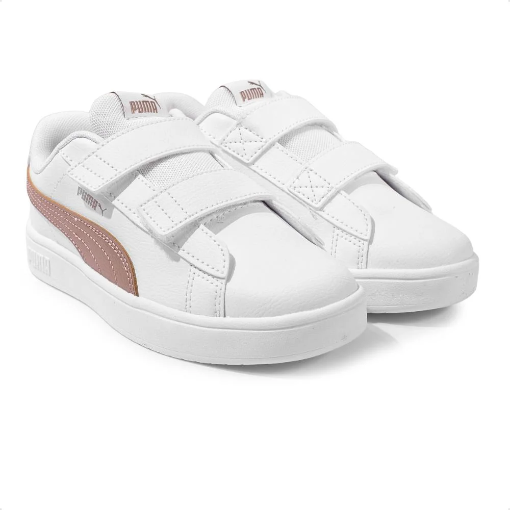 Tênis Puma Rickie Classic V Infantil Branco/Rosê 3
